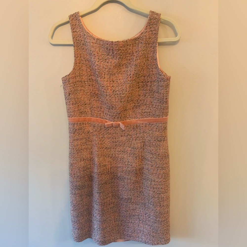 GAP Tweed Vintage look Dress with Velvet Bow